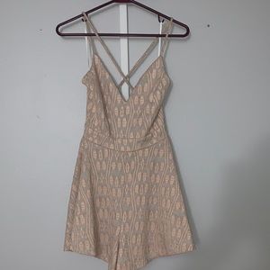 Light pink lace romper